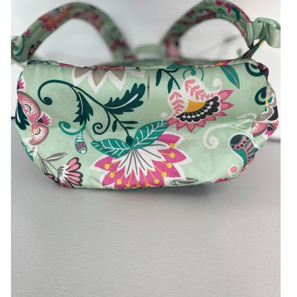 Vera Bradley Lighten Up Grand Laptop‎ Backpack Mint Green Pink Flowers Snail - Picture 9 of 9